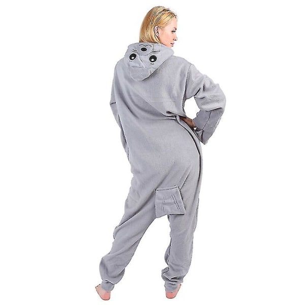 Ny vintersæl Onesies Kvinder Mænd Unisex Voksne Hætte Sød tegneserie Onesies Dyrepyjamas Fleecepyjamas Nattøj Jumpsuit XL-178-188CM