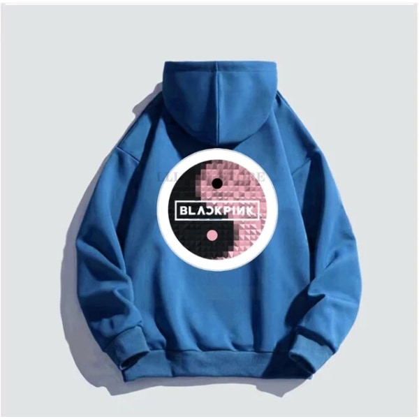 Sort PINK Hættetrøje Mand Kvinder Bomuld Sweatshirt Print Tai Chi Tide Brand Hætte Blomst Korea Streetwear Fleece Afslappet Løst Tøj 10 M