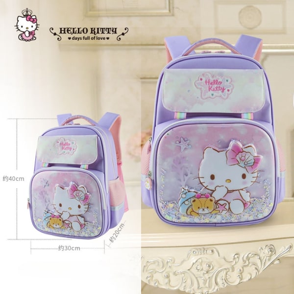 Sanrio HelloKitty Cinnamoroll Skolesekk for Jenter, Perfekt for 1.-3. Klasse Elever, Søt og Funksjonell KT0184B