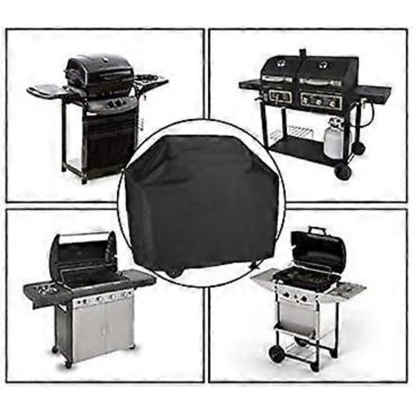 145*61*117Cm Grillöverdrag, Vattentätt Gasgrillöverdrag Svart 210D