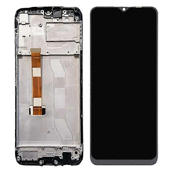 Yhteensopiva Realme C25s Grade C LCD-näyttö ja kosketuspaneeli + kehys, varaosa (ilman logoa)