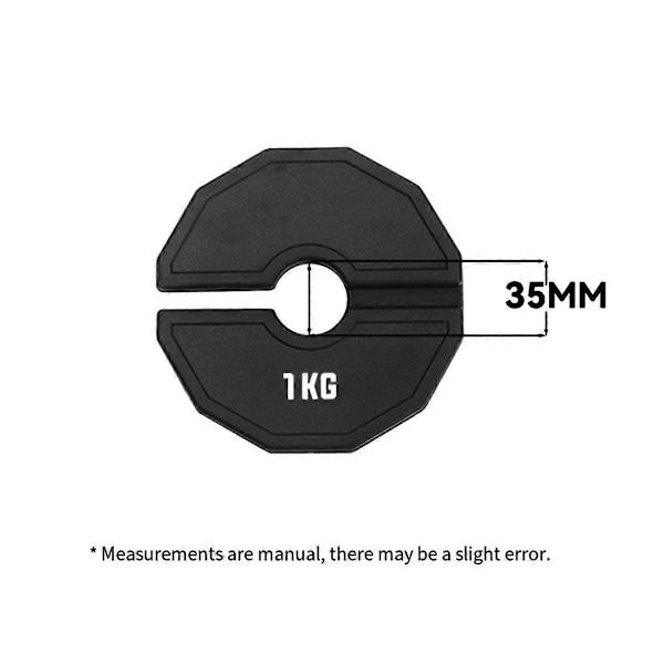 Gym Micro-Vægtskiver Håndvægt Fraktionel Vægtskive Gummi Fraktionel Vægtskive Add-on Ændring Sort 0,5 kg