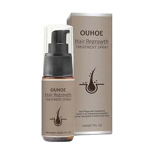 Ingefær Hårvækst Spray til Tyndt Hår - 20 ml Serum med Ginseng & Mentol