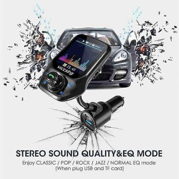 Bluetooth bil FM-sender MP3-afspiller håndfri radioadaptere BEDSTE USB K2C7