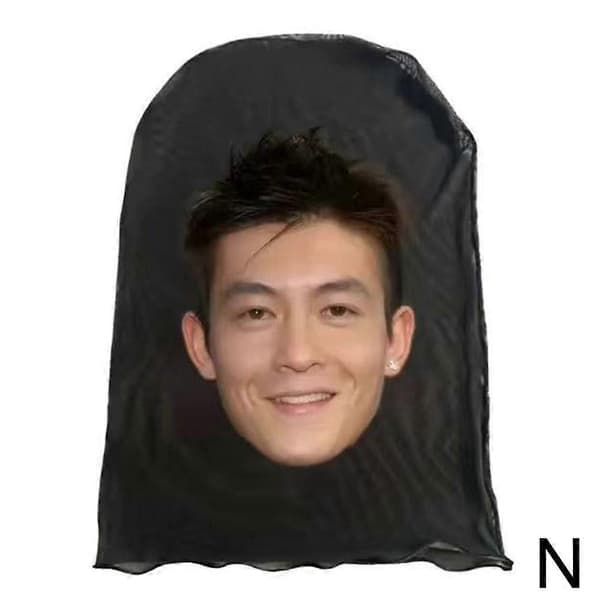 Ansigtspræstations-prank fuld ansigts 3D-maske, elefanthue Curry/1pc