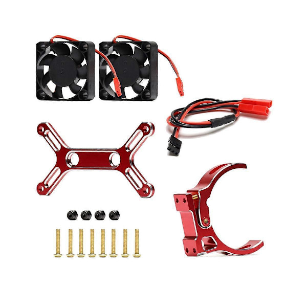 1 st Motor Kylfläkt Kåpa Kylfläns för RC Bil 1:5 6S 8S ARRMA, Röd