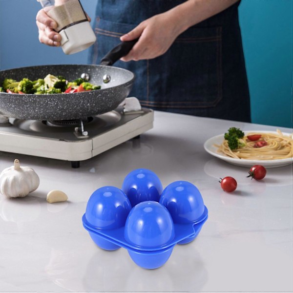 Camping Egg Box Plast Eggboks Egg Oppbevaringsboks Bærbar Eggboks 4 Eggboks
