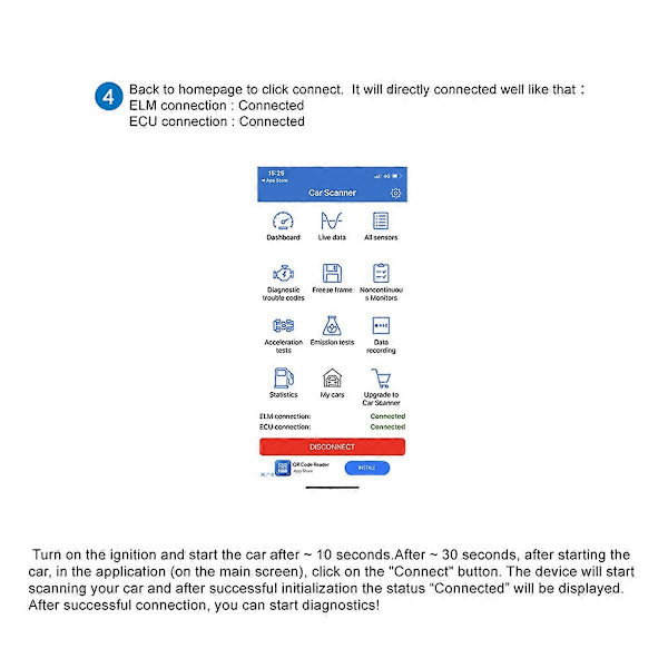 KW902 V1.5 Bil Diagnostikverktyg Kodläsare Bluetooth 5.0 OBD2 Scanner för Android IOS med Strömbrytare