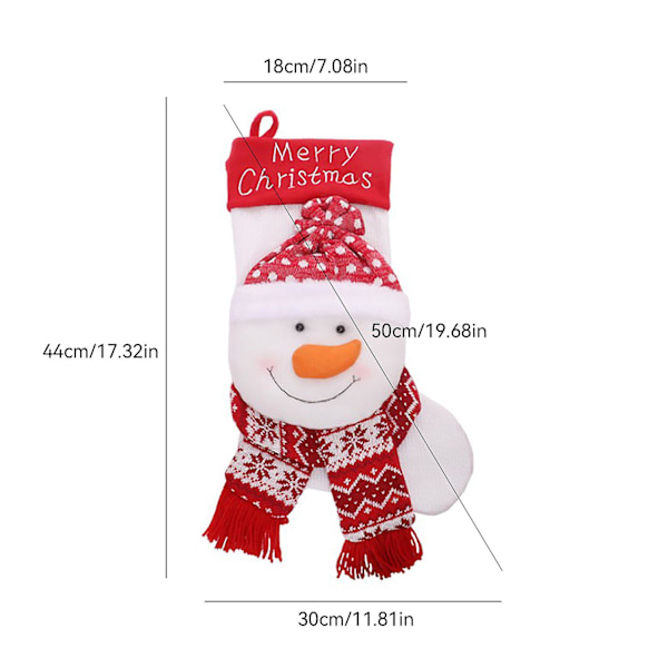 Kreativa Söta Jultomten Snögubbe Älg Julstrumpor Barns Julgodisstrumpor Presentpåse Snowman