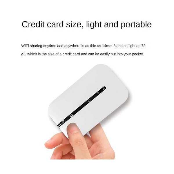 4G Bærbar Pocket WiFi Router 150Mbps WiFi Modem Bil Mobil Wifi Trådløst Hotspot med Simkort Slot Bærbar WiFi