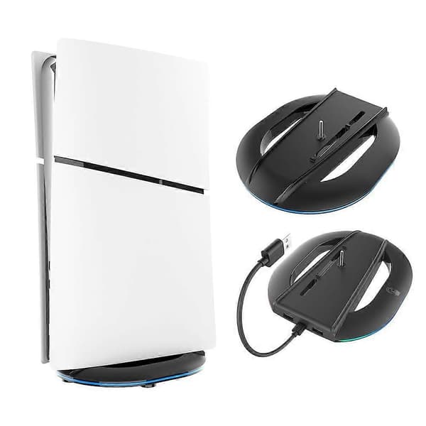 Ps5 Pro/Slim-konsolin liukumaton jalusta, pelitarvikkeet black Regular