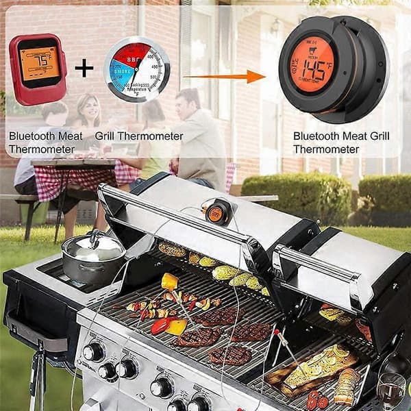Trådlös Bluetooth Barbecue Elektronisk Smart Ugnstermometer