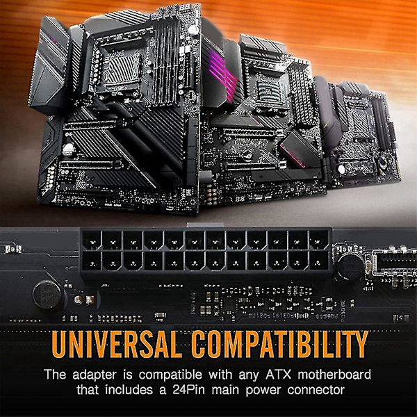 Atx 24 Pin Till 90 Grader Strömadapter Argb Moderkort 24pin Styrhuvud Diy Monterings Tillbehör TY
