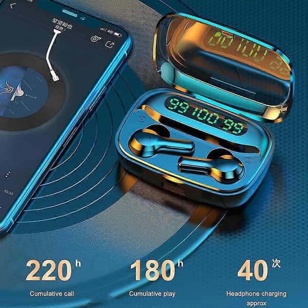 Hörlurar Bluetooth 5.0tws Hörlurar Med Digital Display