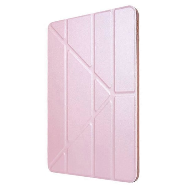 Kompatibelt Fodral för iPad Pro 13 (2024) Origami Ställ PU Läder+Silikon Tablet Skydd PinkGold