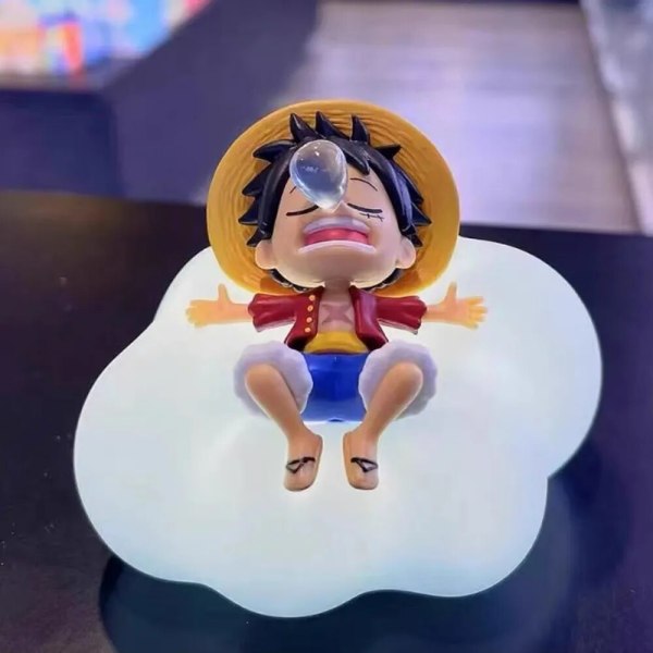 One Piece Nattlampa Blind Box Anime Luffy Zoro Nami Sanji Chopper Figur Sweet Dream Series LED Nattlampa Ornament Gåva Franky