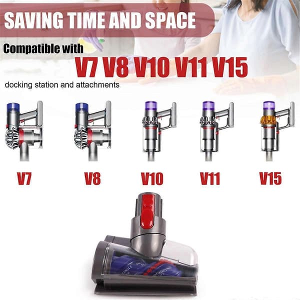 Anti- Mini Moottoroitu Harjaspää V7 V8 V10 V11 V15 -imureille