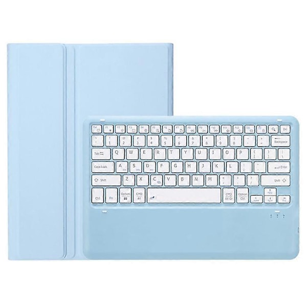A810B Yhteensopiva Samsung Galaxy Tab S9 FE+ 12.4\" X610 / X616 Irrotettava Bluetooth-näppäimistökotelo Kynäpaikka Tablettikotelo LightBlue
