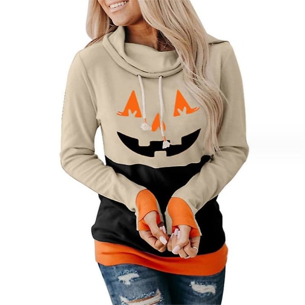 Naisten Halloween-Housut Kurpitsakasvo Tanssiva Luuranko Paita Pitkähihainen Neule Hauska Graafinen Pusero style 14 S
