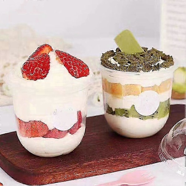 10 Set Dryckesbehållare Kakformar Dessertskålar Dessertprovningskoppar Plastgelékoppar