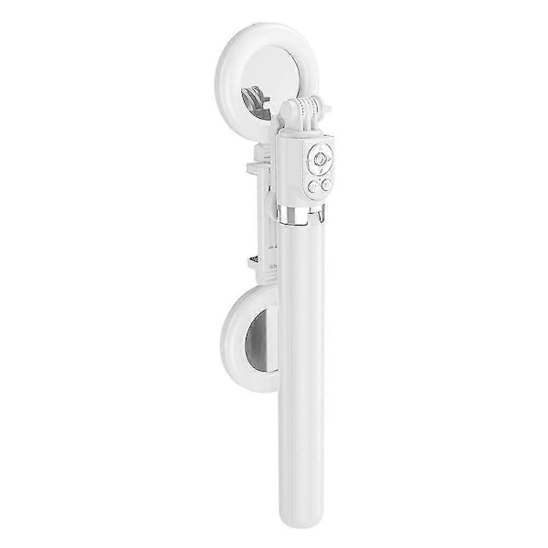 R17DS 1,75 m Bærbar Bluetooth Selfie Stick Udtrækkeligt Tripod Telefonstativ med Dobbelte Udfyldningslys 360 White