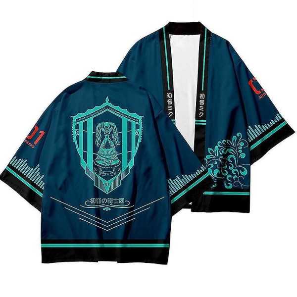 Uusi trendi Uudet puvut Japanilainen Miku Cosplay -asut Prinsessa Miku Naisten/Miesten Neuletakki Ulkovaatteet Top Haori Takki Yukata 4XL A