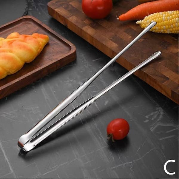 Grillklemme i rustfritt stål Grill- og BBQ-klemme Multifunksjonell matklemme S