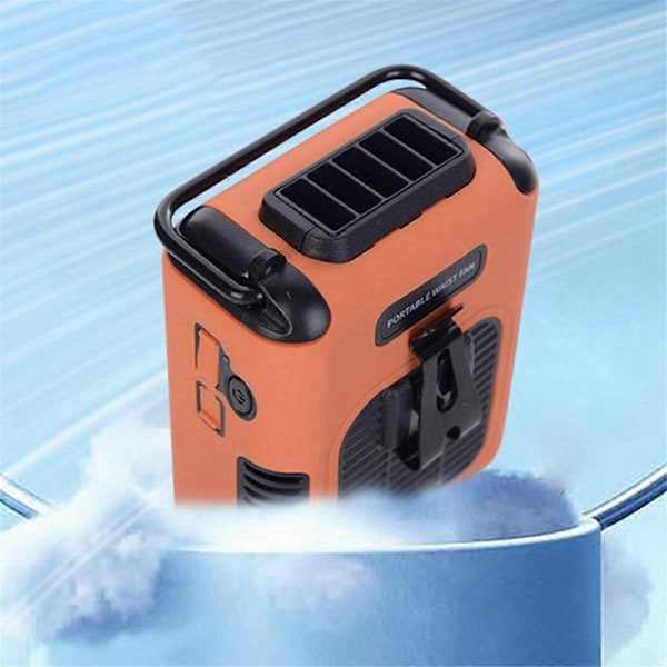 Bärbar Halsfläkt med Snodd Bärbar Kroppsfläkt med Bälte 8000mAh Uppladdningsbart Batteridriven