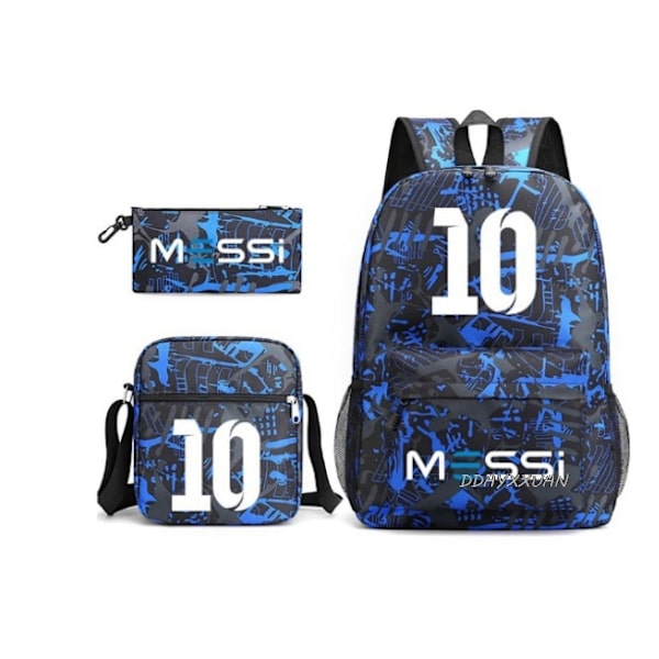 Jalkapallo Messi Unisex Koululaukku Opiskelijan Reppu Lavender