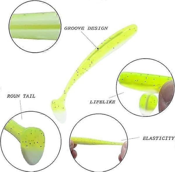 Micro Leddelt Swimbaits, Micro Leddelt Swimbaits til Crappie, Langsomt Synkende Lokkemad