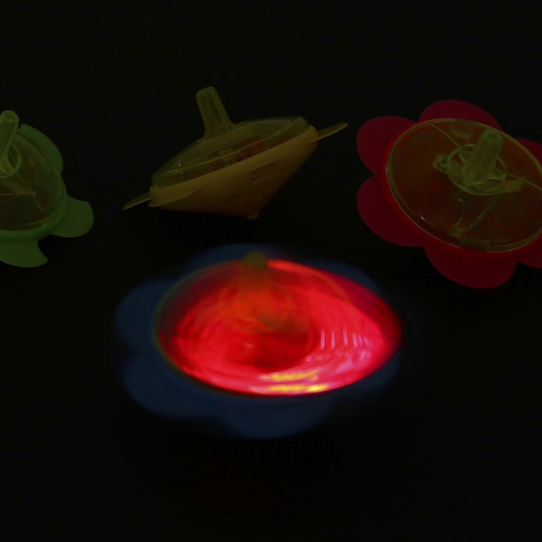 Lysande Snurra 5,5 cm, 24 Delar Lysande Leksaker, Färgglad Snurra, Mini Snurra Gyroskop, LED Lysande Snurra, Blinkande Snurra
