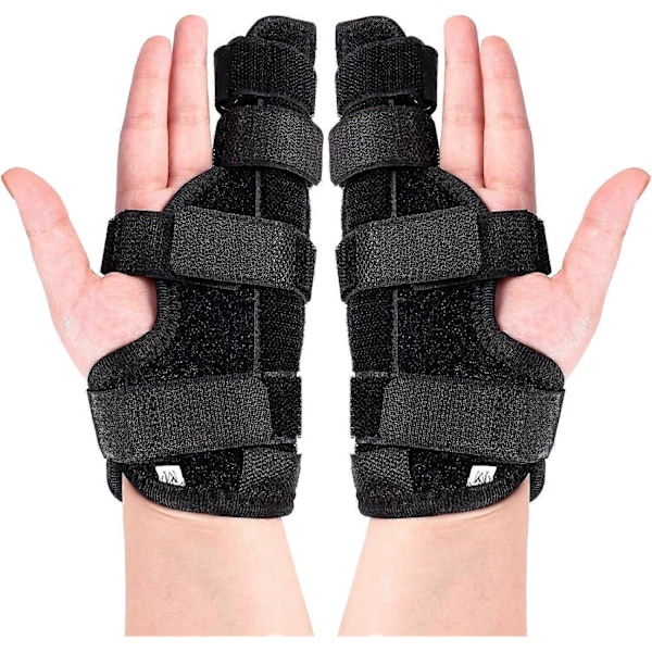 2-pack Boxar Fingerskena Vadderat Stöd Boxfraktur Skena Metakarpal Fingerskena Handledsstöd för Triggerfinger