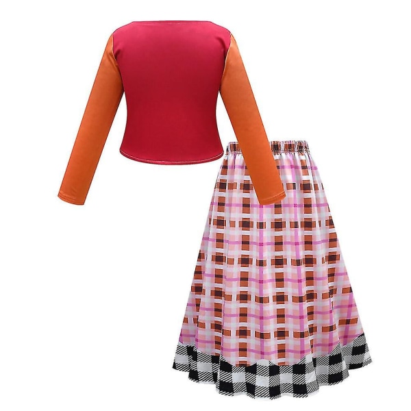Barn Flickor Halloween Häxa Kostym Mary Sanderson Fancy Cosplay Klänning Prinsessa Ond Drottning Utklädnad Med Kappa Födelsedag Karneval Party Outfit 4-5 Years