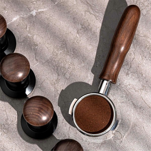 Elastisk Tamper Balanserad Kraft Fyllningspulver Hammare Justerbar Press Kaffe Impact Pulver Hammare 58