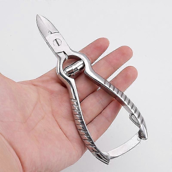 Stor kraftig negleklipper til tykke tånegle, manicure pedicure, dobbelt fjeder. Super trimmer buet rustfrit stål 20 mm klinge