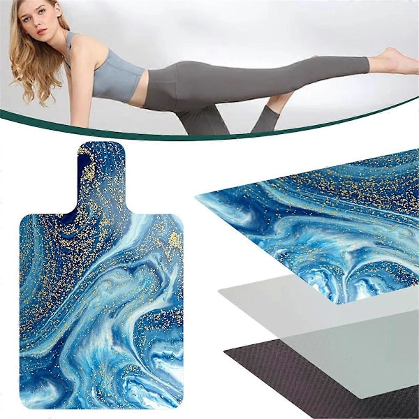 Pilates Core Madras Svedabsorberende og Skridsikker Fitness Yogamåtte A