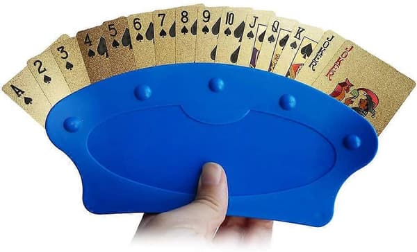 To-delt Håndfri Spillkort Holder, Blå