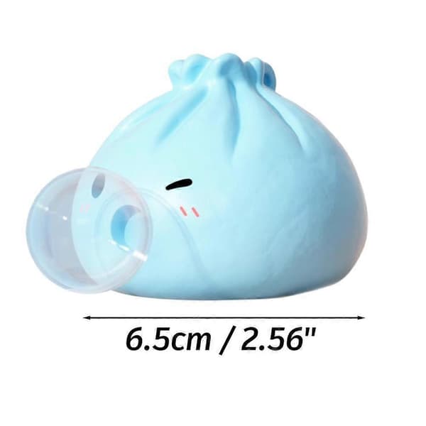 Dumpling Klemmelegetøj - Stresslindring, Hurtig Rebound, 6,5 cm, Silikone Blue