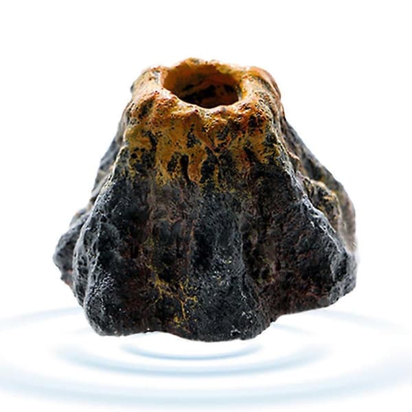 Akvarium Vulkanform & Luftboble Sten Iltpumpe Ornament Dec Akvarium