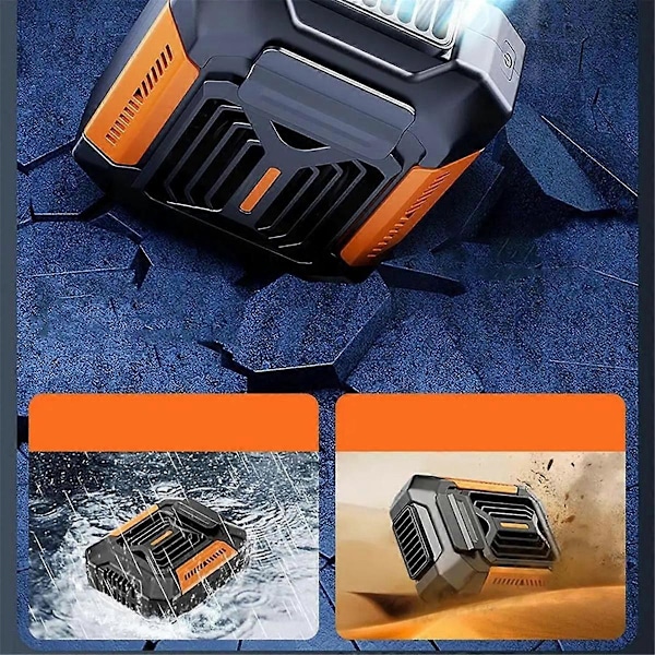 Vyötärölle ripustettava tuuletin USB ladattava mini kannettava tuuletin ulkoiluun, retkeilyyn, kiipeilyyn, juoksuun Sp