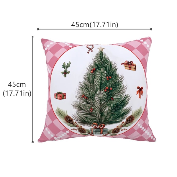 45cm Merry Christmas Putetrekk Putevar Fløyel Jul Kasteputetrekk For Hjemmetema Ornament Nyttår Juledekor 18