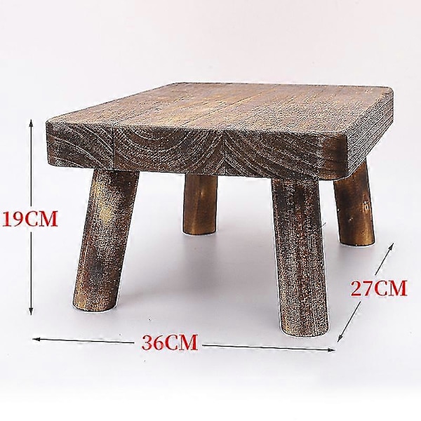 Hög Säng Trästege Solid Trä Liten Pall Köks Vardagsrum Garderob Hållbar Robust Rustik Och Retro Design