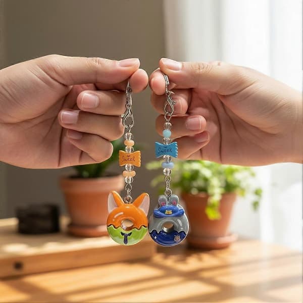 Zootopia Judy Nick Telefonrem Nøglering til Valentinsdag Gave C