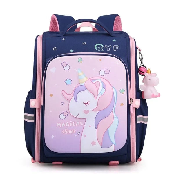 Ny Jenter Skoleveske Barne Rosa Unicorn Print Ryggsekk Barnehage Student Skoleveske Vanntett skoleveske pink large