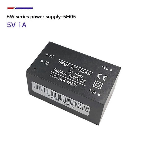 5 st AC-DC Strömförsörjningsmodul AC DC Omvandlare 220V till 5V Intelligent Kopplingsmodul HLK-5M05
