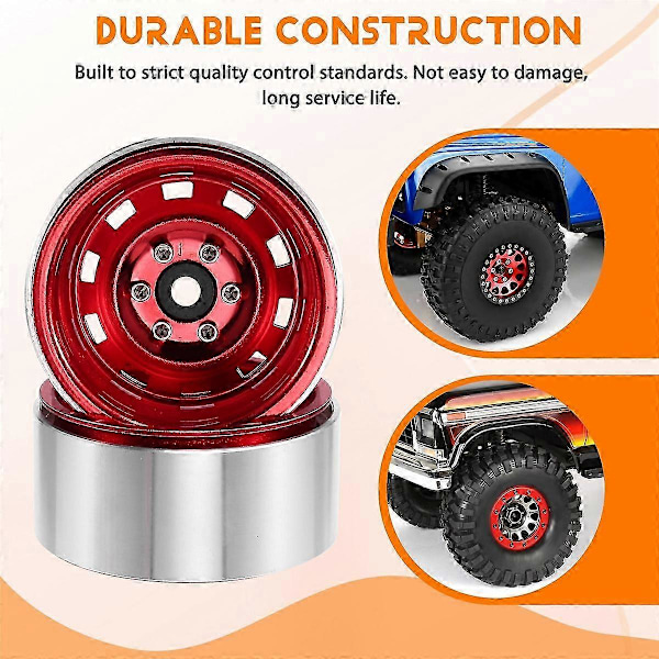 RC Crawler 1.9 tuuman Beadlock Vanteet Alumiinivannenapa 1/10 TRX4 TRX6 Axial SCX10 II III Redcat Gen 8 7 D90