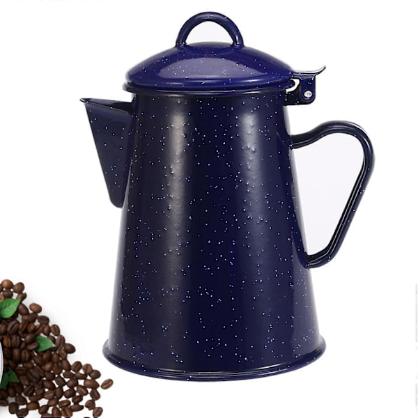 1,2L Emalj Kaffekanna Hand Tekanna Vattenkokare Tekanna Dekor Stjärnklar Tekanna Café Verktyg