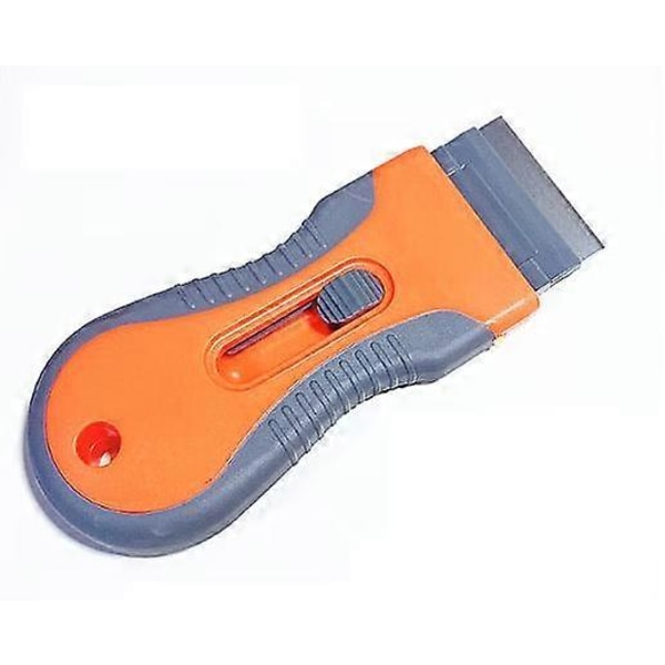 Orange Set orange infällbart plasthandtag liten glasspatel plus 10 blad hårdvara tillbehör verktyg