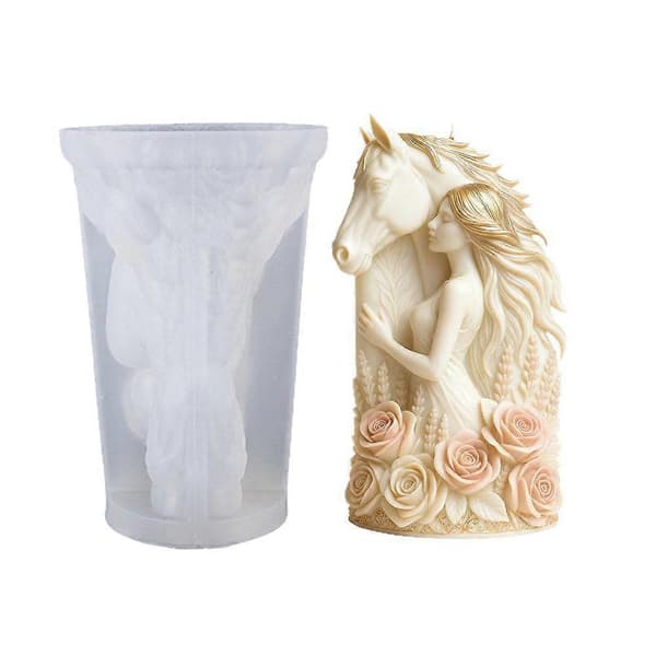 Rose Knight Stearinlys Silikonform DIY Håndlaget Aromaterapi Form Gips V1F5