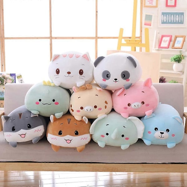 8 tommer Søt Bjørn Plysj Fylt Squishy Dyr Sylindrisk Kroppspute, Supermyk Tegneserie Koseleke Gaver til Sengetøy, Barnas Sovende Pute